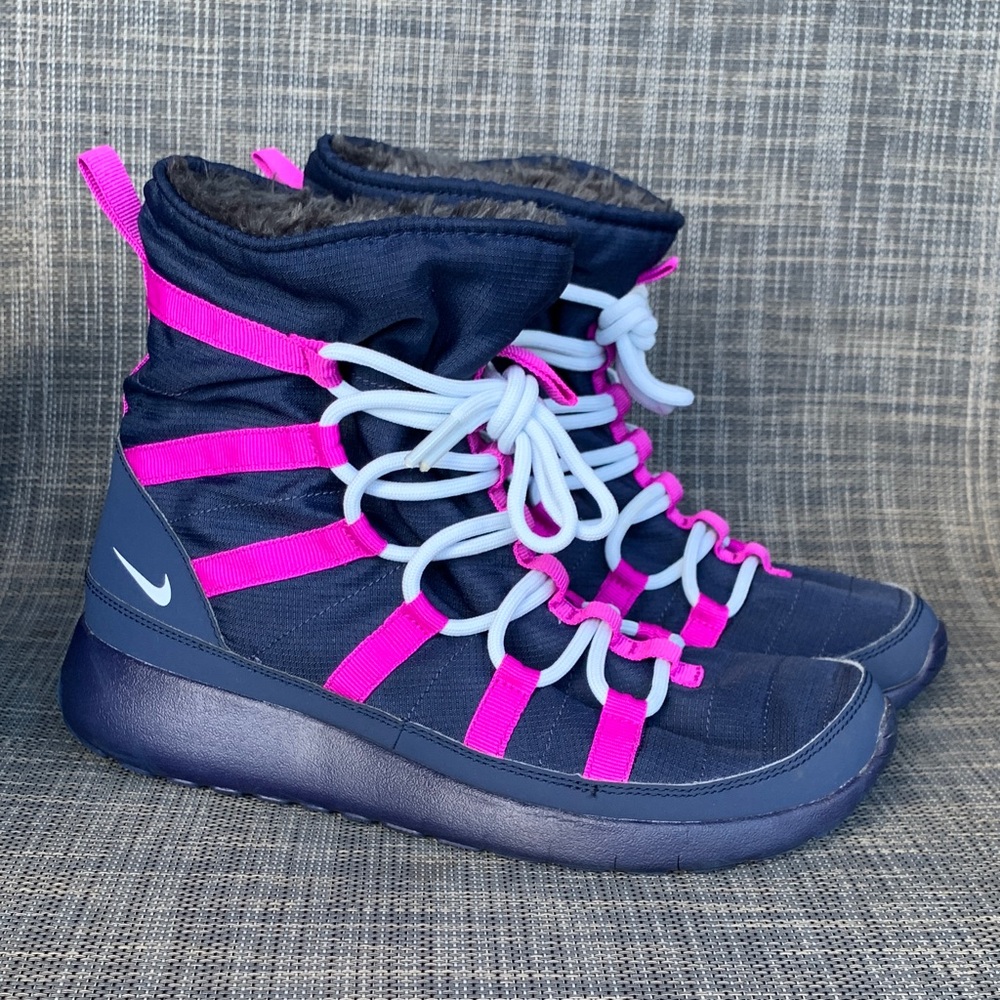 Nike Roshe One High GS 'Purple Dark Blue' Cozy boots Big Girls Size 6.5
